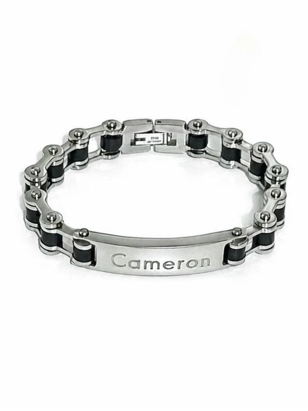 Cameron Chain ID Bracelet & Leather Snap Bracelet